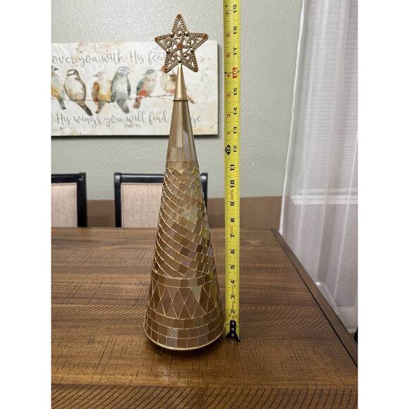 Princess House Christmas Mosaic Tree #6680 Large 18” Golden Reflections - Picture 3 of 3